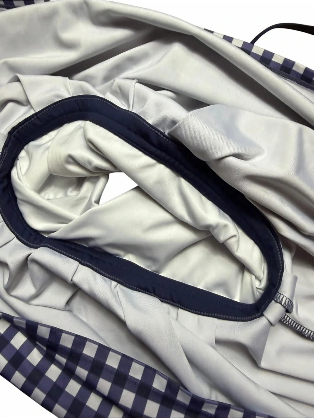 Tommy Bahama Girls Medium Navy and White Gingham Dress Plaid Activewear